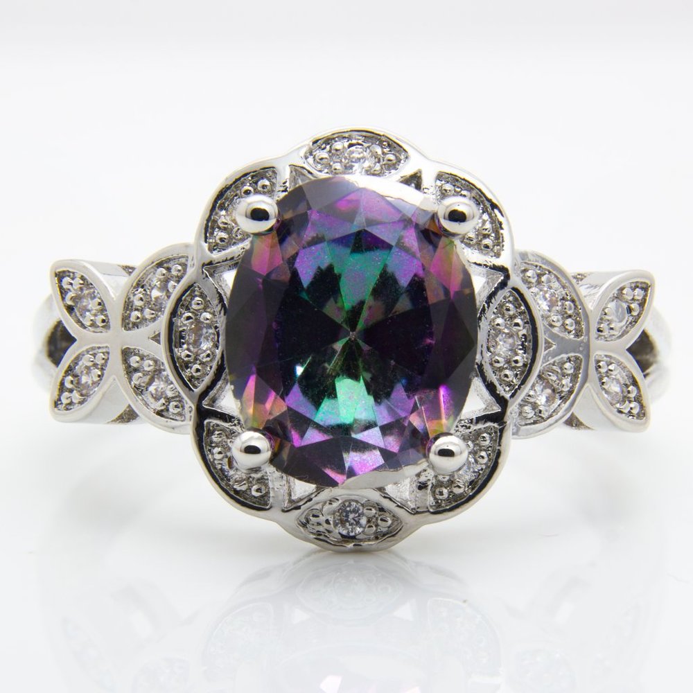 Mystic Topaz Sterling Silver Ring - Picture 3 of 3